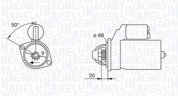 MAGNETI MARELLI Käynnistinmoottori 063226801010